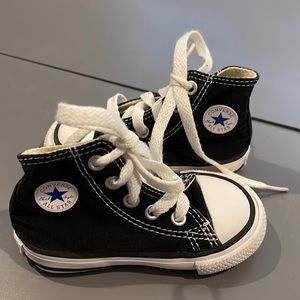 Toddler Black High Top Converse- Like New!